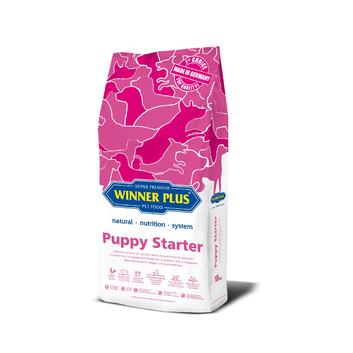 Alimento completo per cuccioli WINNER PLUS Puppy Starter